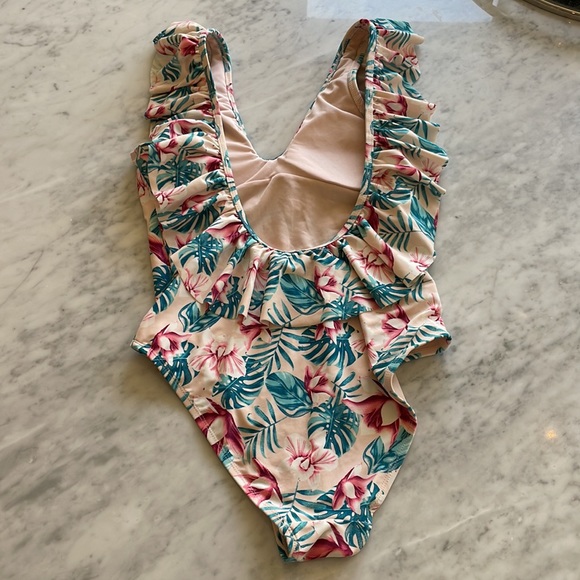 Cabana del Sol Floral Ruffle Swim suit - Picture 5 of 8